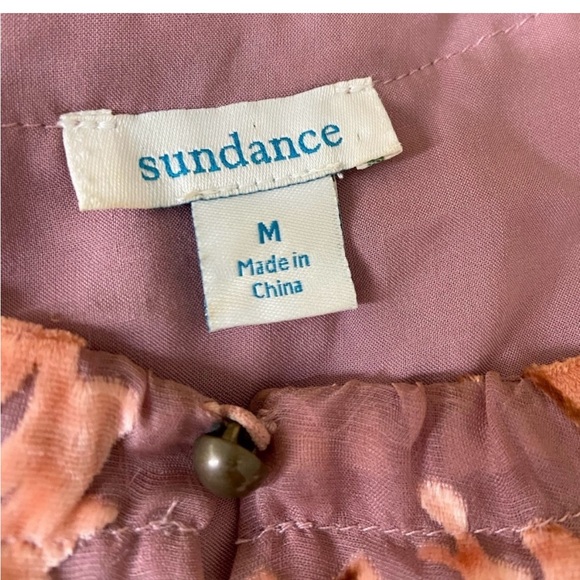 Sundance Floral Velvet Burnout Silk Blend Eloise Top size Medium - Picture 5 of 6